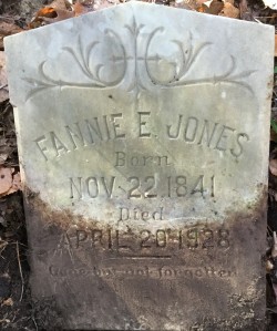 My visit to Fannie's grave came nearly 88 years after her death.  Fannie died at the age of 87.